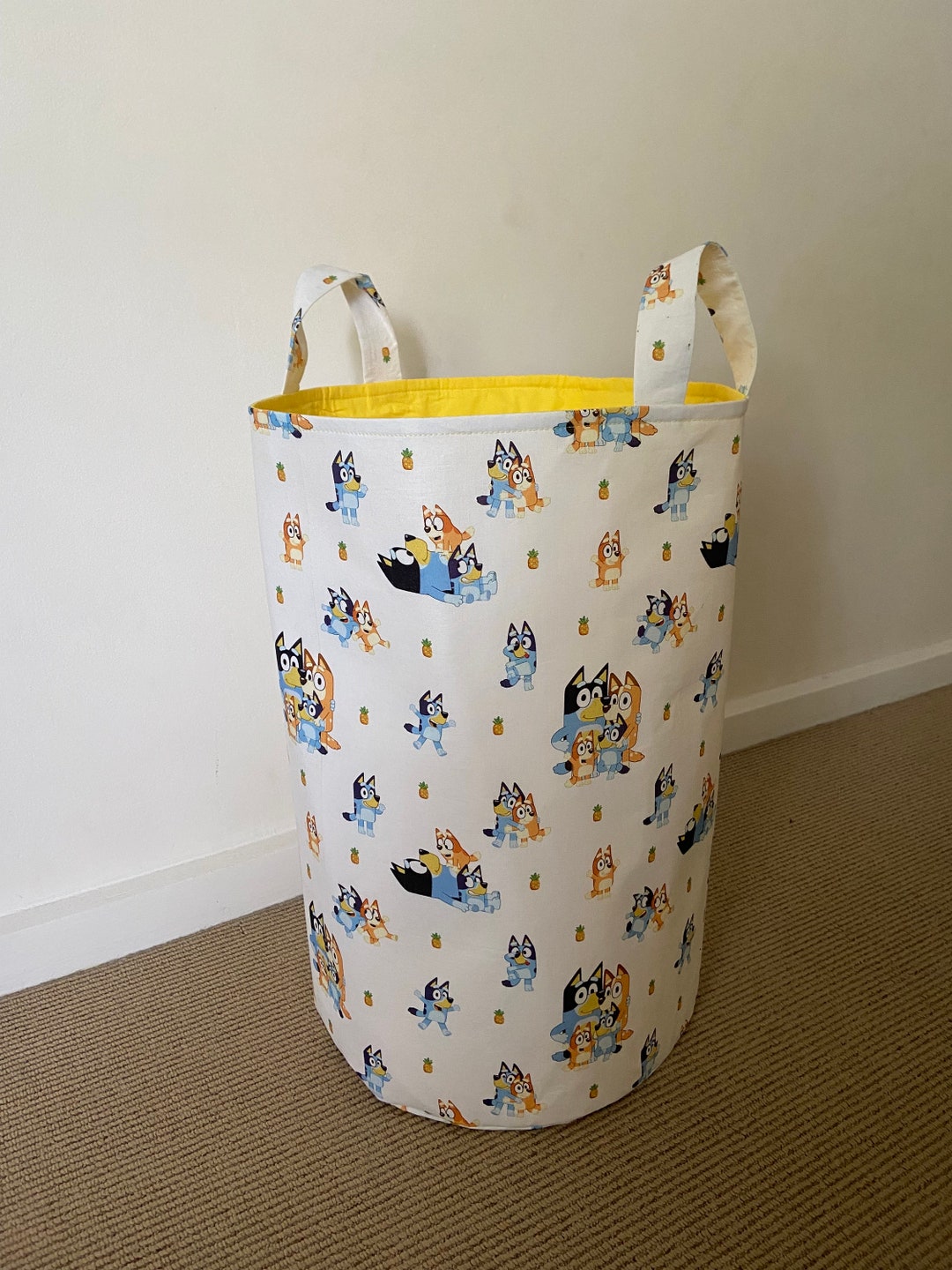 Bluey Fabric Basket, Bluey Fabric Toy Bin, Bluey Storage, Bluey Laundry