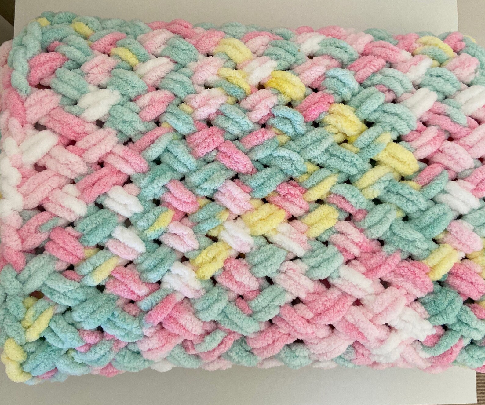 Hand Knitted Baby Blanket/ Unisex Baby Blanket/ Puffy Blanket/ Etsy
