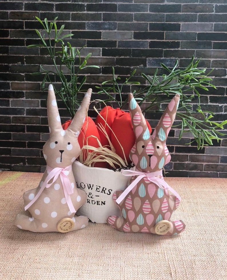 Fabric bunnies Easter bunnies Easter bunny rabbit soft toy Easter bunny toys Easter Gift Easter bunny rabbit softie Easter ornaments