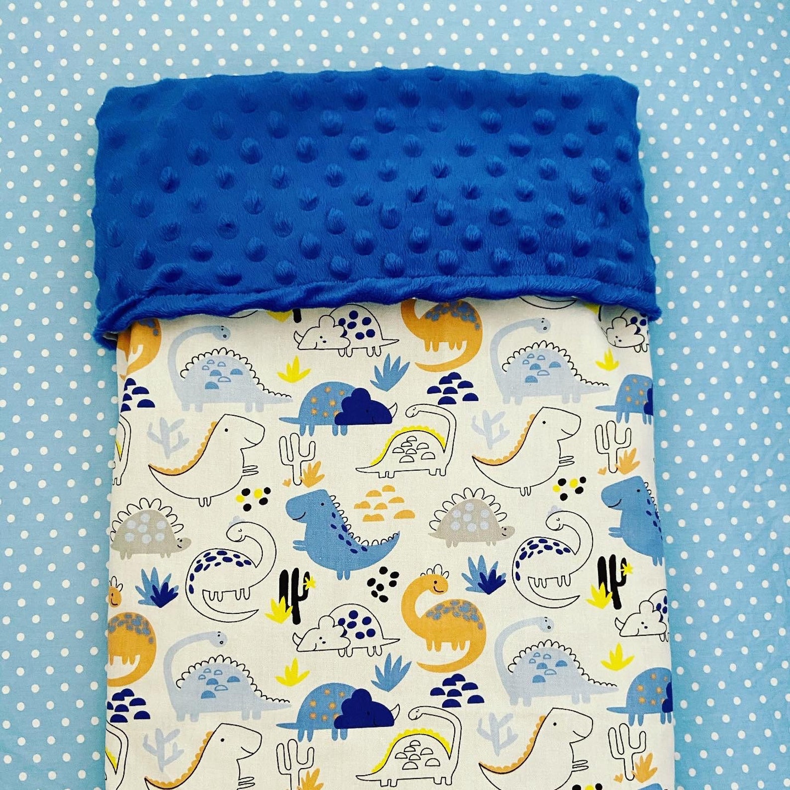 Dinosaurs Baby Blanket / Baby Blanket With Dinosaurs and Minky Etsy