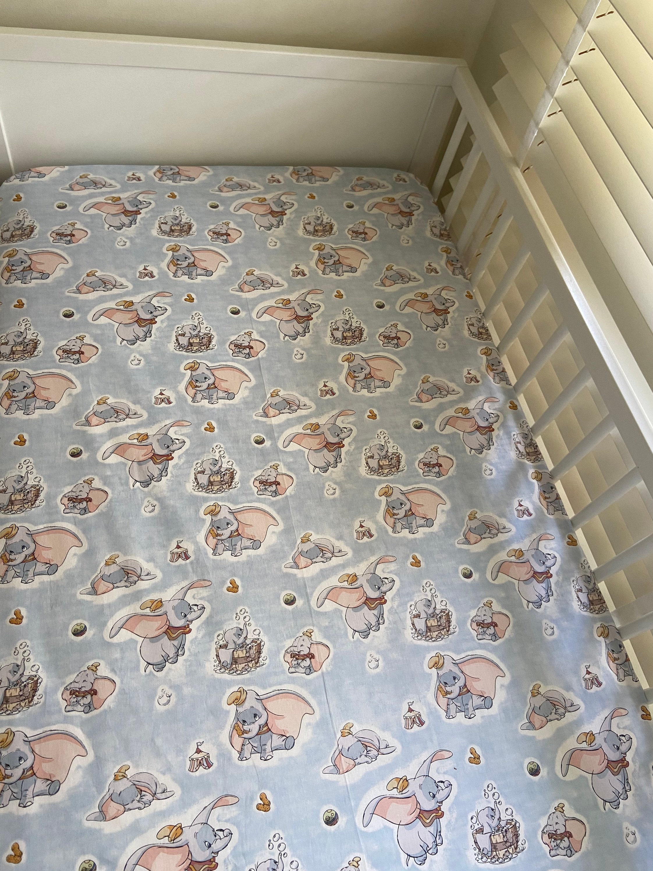 Dumbo Fitted Sheet Dumbo Bedding Sheet Dumbo Baby Cot Fitted Etsy