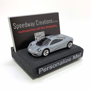 Porte-cartes de visite personnalisé F1 - Art britannique de supercar pour votre bureau, bureau ou homme des cavernes - Un cadeau personnalisé unique !