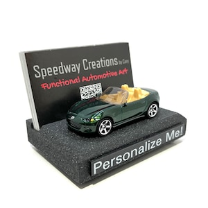 Porte-cartes de visite personnalisé MX5 ND Roadster - Accessoire MX5 pour votre bureau ou votre entreprise - Un cadeau MX5 unique - Vert MX5