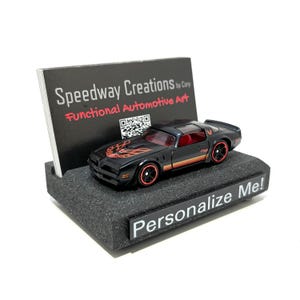 Porte-cartes de visite Firebird Trans-Am - Accessoire personnalisé Firebird Trans-Am pour votre bureau - Cadeau Firebird Trans-Am - Voiture de cinéma Bandit