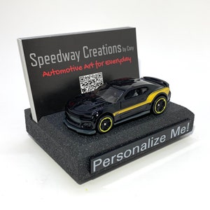 Camaro ZL1 Business Card Holder - Cadeau de voiture musculaire - Cadeau Camaro personnalisé - Art Camaro pour bureau ou bureau - Amateur de hot rod