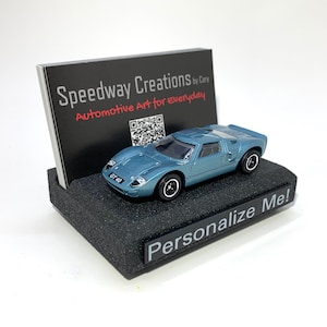 Porte-cartes de visite GT40 - Accessoire personnalisé unique pour votre bureau, bureau ou entreprise - Accessoire cadeau voiture de course GT40 !