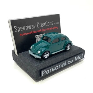 Porte-cartes de visite scarabée - Art automobile pour votre bureau, bureau ou homme des cavernes - Un cadeau personnalisé unique !
