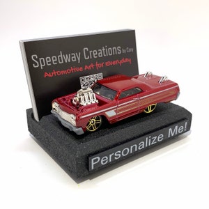 Porte-cartes de visite Impala - Art automobile pour votre bureau, bureau ou magasin - Un cadeau personnalisé unique !
