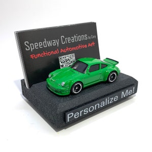 Porte-cartes de visite 911 934 Turbo RSR - Art 911 personnalisé pour votre bureau, bureau ou espace de travail - Accessoire et cadeau 911 personnalisés !