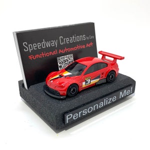 Porte-cartes de visite pour voiture de course allemande M3 GT2 - Accessoire personnalisé pour votre bureau, bureau ou entreprise - Un cadeau personnalisé unique !