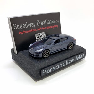 Porte-cartes de visite Panamera - Art allemand de voiture de sport pour votre bureau, bureau ou entreprise - Cadeau Panamera personnalisé !