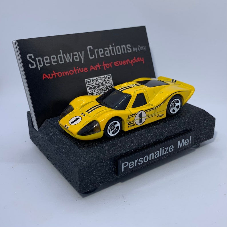 Ford GT40 Business Card Holder office or man cave Unique personalized business card holder Automotive art for your desk