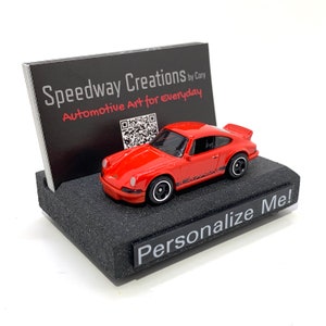Porte-cartes de visite personnalisé 911 Carrera - Art 911 classique refroidi par air pour votre bureau, bureau ou espace de travail - Un cadeau 911 unique