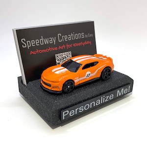 Porte-cartes de visite Camaro ZL1 - oeuvre d'art de muscle car pour votre bureau - cadeau Camaro personnalisé - accessoire Camaro - cadeau car guy
