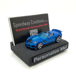 Porte-cartes de visite convertible C7 ZR1 - Accessoire C7 Vette personnalisé pour votre bureau ou votre entreprise - Un cadeau C7 Vette personnalisé unique !