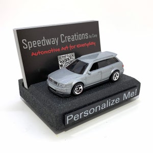 RS2 Wagon Business Card Holder - Art de voiture de sport allemand personnalisé pour votre bureau, bureau ou entreprise - Un cadeau de voiture personnalisé unique !