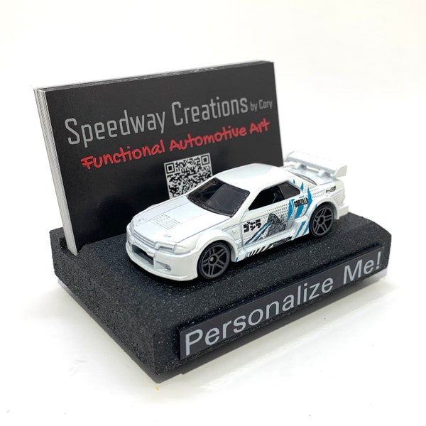 GTR (R32) Business Card Holder - Personalized JDM art for your desk, office or work space! Cool car gift!