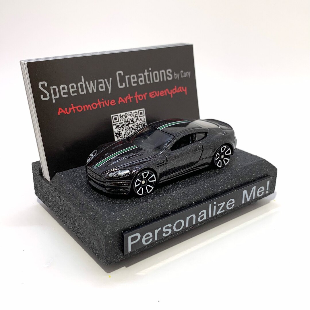 British Sports Car Business Card Holder Personalized Automotive Art for