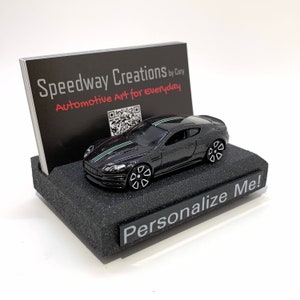 Porte-cartes de visite voiture de sport britannique - Art automobile personnalisé pour votre bureau, bureau ou entreprise - Un cadeau personnalisé unique !