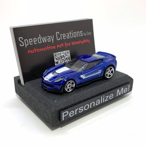 Porte-cartes de visite C7 Z06 - Accessoire C7 pour votre bureau - Un cadeau C7 personnalisé unique !