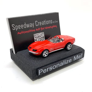 Porte-cartes de visite C3 Stingray - Personnalisé convertible en galuchat - Accessoire pour votre bureau, bureau ou entreprise