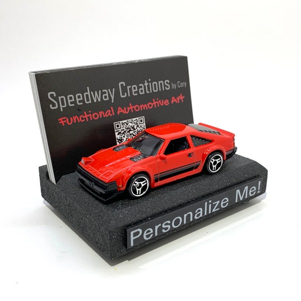 Supra MK2 Personalized Business Card Holder - Supra accessory art for your desk, office or business - A unique personalized Supra gift!