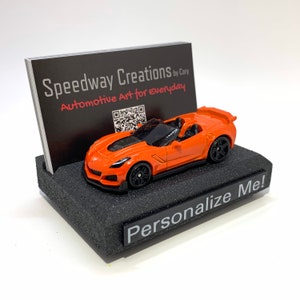 Porte-cartes de visite convertible Vette C7 ZR1 - Cadeau voiture pour bureau, bureau ou entreprise - Un cadeau personnalisé unique !