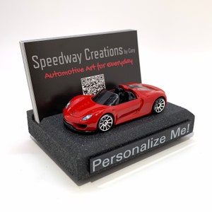 Porte-cartes de visite 918 - Art automobile fonctionnel pour votre bureau, bureau ou entreprise - Un cadeau super voiture 918 personnalisé unique !