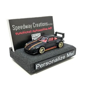 Porte-cartes de visite 911 (993) GT2 - Accessoire 911 personnalisé pour votre bureau, bureau ou entreprise - Cadeau personnalisé 911 993 GT2