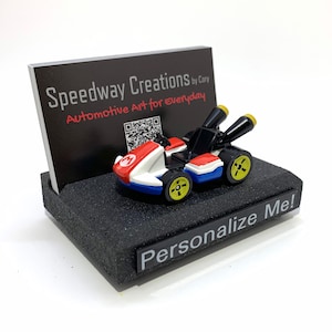 Porte-cartes de visite pour jeu vidéo Mario - Accessoire de jeu vidéo personnalisé pour votre bureau - Un cadeau de joueur personnalisé unique !