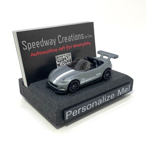 Porte-cartes de visite voiture de course MX5 - Accessoire MX5 pour votre bureau, bureau ou entreprise - Cadeau MX5 personnalisé unique - Cadeau vendeur de voitures