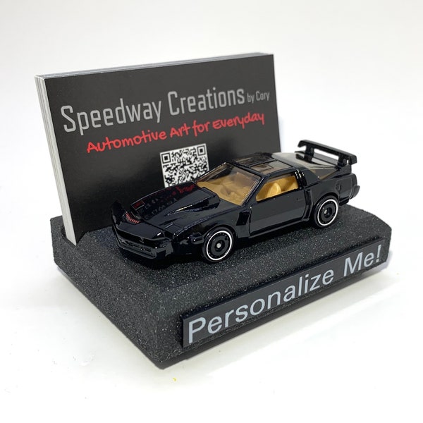 Knight Rider Business Card Holder - TV series art for your desk, office or workspace - A unique personalized car gift!