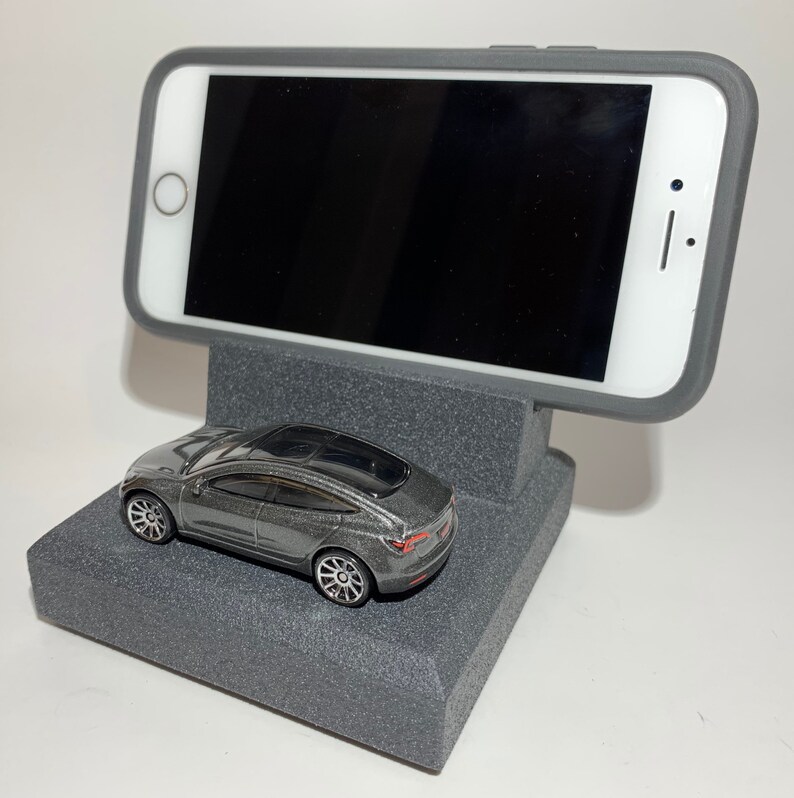 unique automotive art for your desk office or man cave A great gift for the electric car enthusiast! Tesla Smart Phone Stand