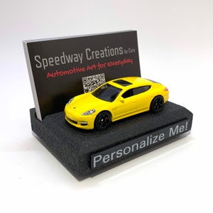 Porte-cartes de visite Panamera - Art personnalisé de voiture de sport pour votre bureau, bureau ou entreprise - Un porte-cartes de visite unique - Cadeau pour type automobile