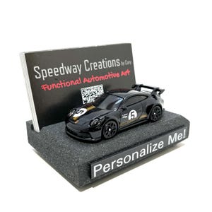 Porte-cartes de visite pour 911 GT3 - Art personnalisé 911 GT3 pour votre bureau, bureau ou espace de travail - Un cadeau personnalisé unique pour une voiture de sport !
