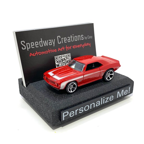 Camaro Business Card Holder - Camaro accessory for your desk, office or business - A unique personalized Camaro gift - Camaro enthusiast