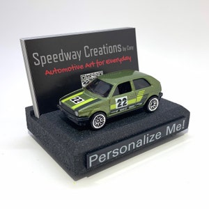 Porte-cartes de visite de golf - Art automobile pour votre bureau, bureau ou homme des cavernes - Un cadeau personnalisé unique !