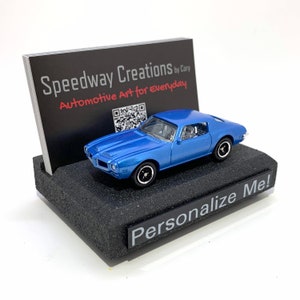 Porte-cartes de visite Firebird - Art personnalisé de muscle car pour votre bureau - Cadeau firebird personnalisé - Accessoire Firebird