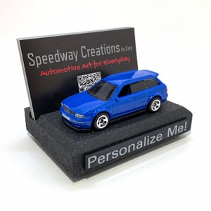 Porte-cartes de visite RS2 Wagon - Art de voiture allemand personnalisé pour votre bureau, votre bureau ou votre caverne d'homme - Un cadeau de voiture personnalisé unique!