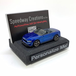 Porte-cartes de visite Mustang - Cadeau voiture personnalisé - Art Mustang pour votre bureau, bureau ou entreprise - Un cadeau voiture cool !