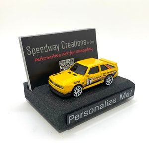 Porte-cartes de visite voiture de rallye allemande - Art de voiture de rallye pour votre bureau, bureau ou entreprise - Un cadeau de voiture de course personnalisé unique !