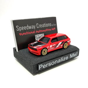 Porte-cartes de visite voiture de course allemande M3 - Accessoire M3 personnalisé pour votre bureau, bureau ou entreprise - Un cadeau M3 personnalisé unique