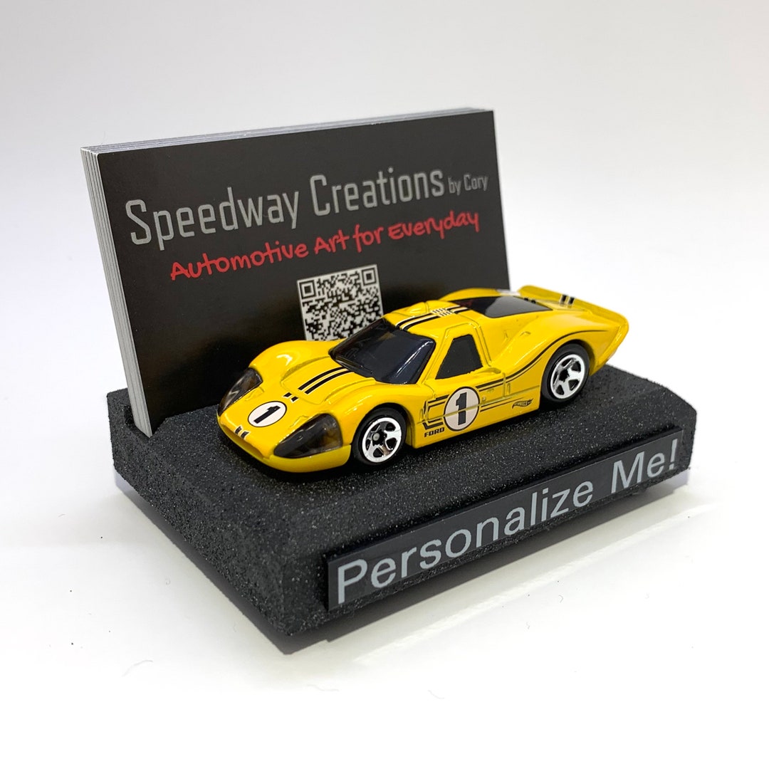 GT40 Race Car Business Card Holder Personalized Car Art for Etsy