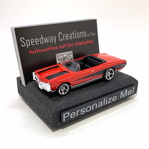 Porte-cartes de visite GTO - Art automobile personnalisé pour votre bureau, bureau ou espace de travail - Cadeau unique pour une voiture classique - Accessoire GTO