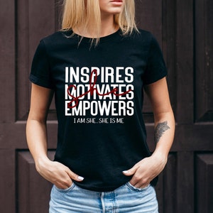 Inspireren, motiveren, versterken | Boss Lady tshirt SVG-bestand | DIGITAAL DOWNLOADEN
