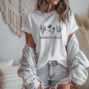 Cultiva pensamientos positivos SVG / Cita inspiradora SVG / Archivo de corte Cricut de pensamiento positivo / Salud mental PNG / Descarga digital de autocuidado