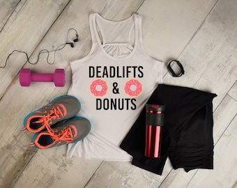 Deadlifts and Donuts SVG | Funny Gym Shirt Design | Fitness Workout Cut File | Powerlifting SVG | Cricut & Silhouette Digital Download