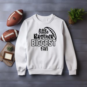 Grootste fan-svg | Little Brother grootste fan shirt gesneden bestand | Kleding voor voetbalfans | Voetbal-svg | DIGITALE DOWNLOAD