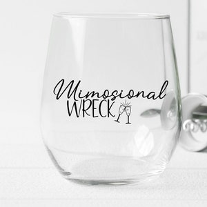 Mimosional Wreck SVG / Mimosa svg / Brunch Cricut / Carino bicchiere di vino svg / FILE DIGITALE