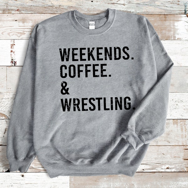 Wrestling Mom SVG | Weekend. Coffee & Wrestling Shirt Cut File | Wrestling svg | Distressed Design for Cricut | DIGITAL DOWNLOAD